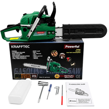 Бензопила KRAFFTEC, шина 45 см, 6500 Вт, 9500 об/хв NF-00008483 фото